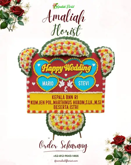 Papan Bunga Pernikahan Lubang Panjang